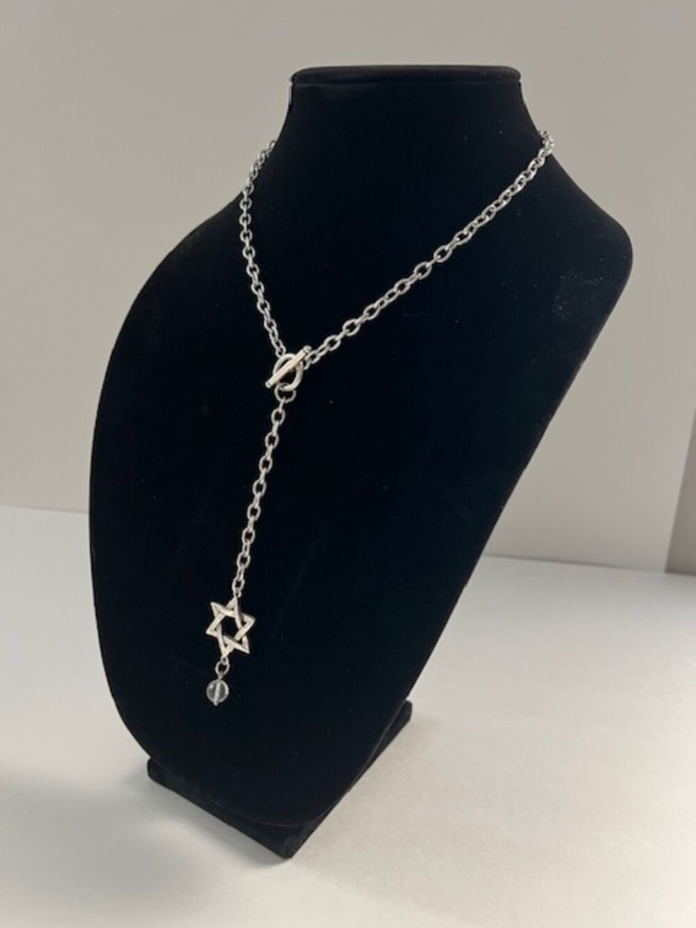 Katia Designs Silver Peace & Love Choker-Star charm Drop, Retired, Never Worn - Picture 2 of 4